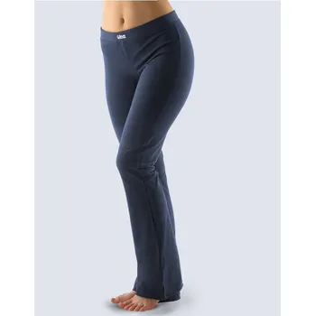 Dámské kalhoty Gina Kalhoty zvonové jednobarevné základní délka 96001P Barva/Velikost: lékořice / 3XL