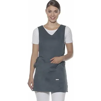 Kuchyňská zástěra Karlowsky Dámský pracovní plášť Marilies s dvěmi předními kapsami Barva: šedá (ca. Pantone 7540C)-Anthracite (ca. Pantone 7540C), Velikost: III (46/48) KY065