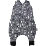 Kaarsgaren Letní spací pytel s nožičkami bambus šedý fotbal Vel. 60 cm