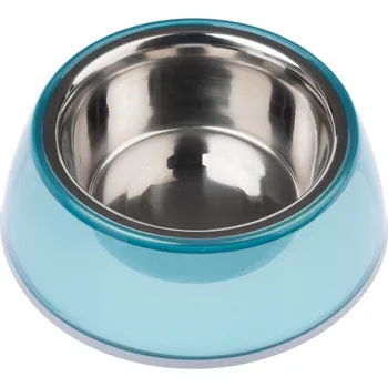 Miska pro psa 400ml, Ø16cm TIAKI protiskluzová miska, transparentní modrá