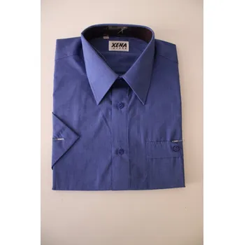 Pánská košile KOŠILE PÁNSKÁ XENA KRÁTKÝ RUKÁV - středně modrá Velikost: 41-42