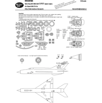 Plastikový model 1/48 Mask MiG-21 bis/MF/MFN/SMT EXPERT (EDU)