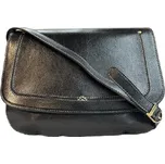 KATANA crossbody kožená kabelka s klopou černá 66802-01