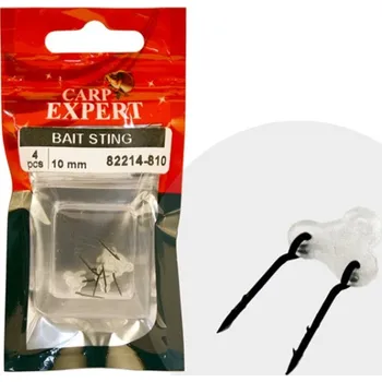 CARP EXPERT - Dvojitý trn na nástrahy se silikonem 10 mm 4 ks