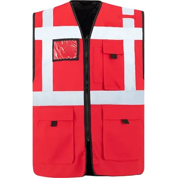 Korntex Wismar Multifunkční reflexní pracovní vesta KX165 Red 4XL