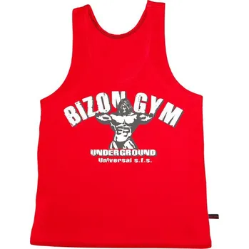 Pánské tílko Bizon Gym Tílko 404 - červená M Červená