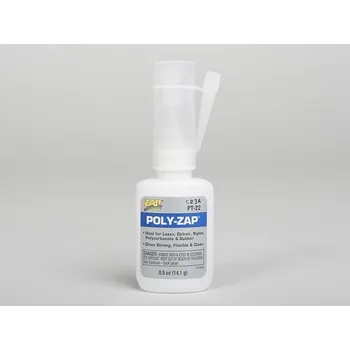 Průmyslové lepidlo POLY-ZAP 14,1g (1/2oz) střední vteř. lepidlo na plasty
