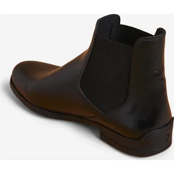 Jezdecká obuv FOUGANZA Kožená jezdecká perka 500 38 ČERNÁ