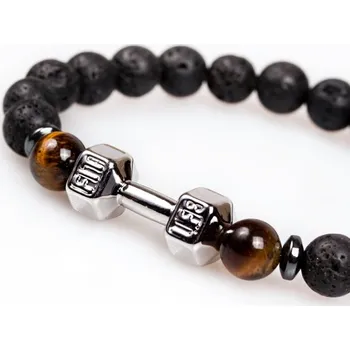 Náramek GymTime FIT-NÁRAMEK Tygří oko Barva: Stříbrná