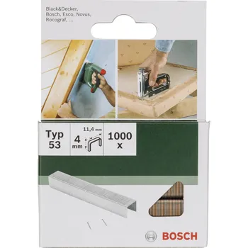 Spona do sešívačky Bosch Accessories 2609255857 svorky z jemného drátu Typ 53 1000 ks Rozměry (d x š) 4 mm x 11.4 mm