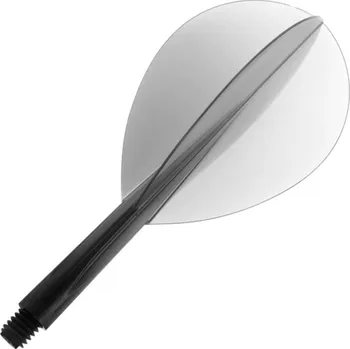 Příslušenství pro šipky Condor Letky Zero Stress - Teardrop - Short - Clear Black CN070