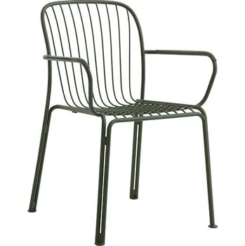 Venkovní židle s područkami &Tradition Thorvald SC95 bronzovaná zelená