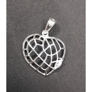 Přívěsek Malé srdce vypletené - přívěsek ze stříbra