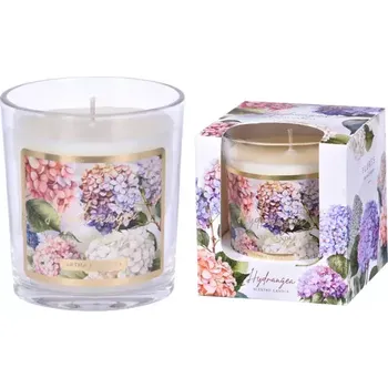 Svíčka Svíčka ve skle FLORES Hydrangea vonná 180g