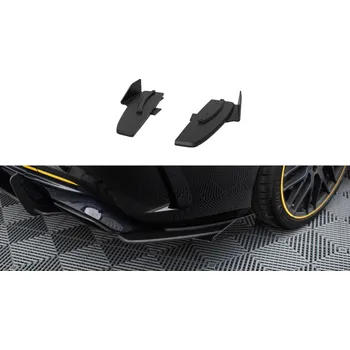 Tuning Zadní boční splittry Mercedes-AMG CLA 45 C117 Facelift (černo-červená + lesklé klapky)