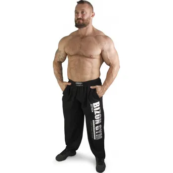 Bizon Gym Tepláky 107 - černá/bílo-šedá XL