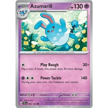 Sběratelská karetní hra Azumarill 065/162 - Temporal Forces Typ karty: Reverse Holo