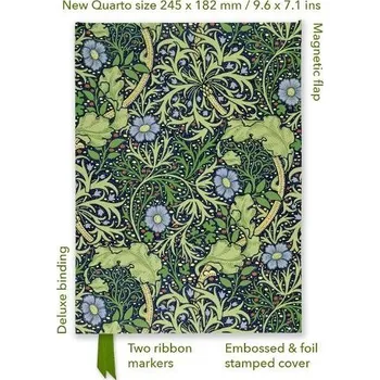 Cizojazyčná kniha William Morris: Seaweed (Foiled Quarto Journal)