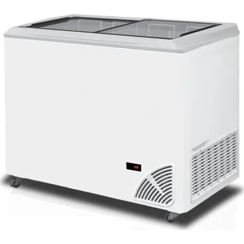 Mraznička Pultová mraznička prosklené rovné víko Byfal ARO 301/2 White Edge