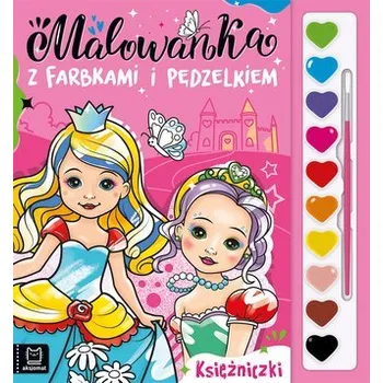 První čtění Księżniczki. Malowanka z farbkami i pędzelkiem - Agata Kaczyńska