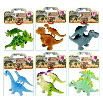 Figurka Dinozaury flokowane mama i dziecko MIX