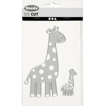 Řezačka papíru creativ company Žirafa - vyřezávací a embosovací kovové šablony (2ks)