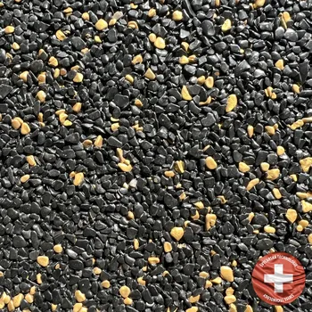 Kamenný koberec Báča Beton Kamenný koberec na stěnu Gold night Frakce: Střední (1 – 4 mm), vydatnost setu 3,5 m², Doporučené použití v: exteriéru - polyuretanové pojivo