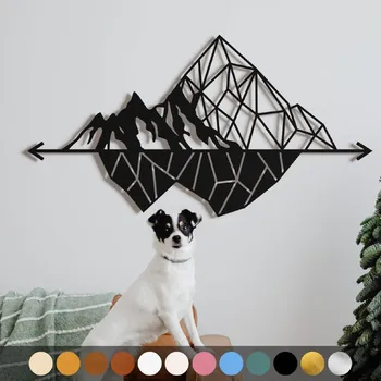 Obraz WoodenPuzzle.cz Dřevěný obraz - Zrcadlové hory Barva: Černá, Velikost: M