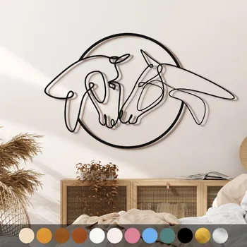 Obraz WoodenPuzzle.cz Dřevěný obraz - Koně Barva: Růžová, Velikost: XL