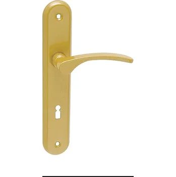 Dveřní kování Dveřní kování MP KE - LAURA - SO (ZLATÁ), klika-klika, Otvor na cylindrickou vložku PZ, MP Zlatá, 90 mm