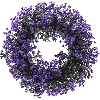 umělá květina Umělý věnec Buxus, fialová