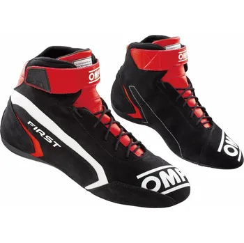 Moto obuv OMP Boty First Černá / Červená 47