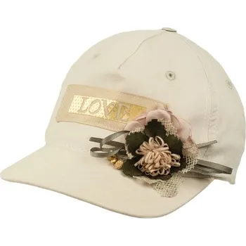 Čepice JAMIKS dívčí kšiltovka Victoria béžová vel. 50 cm