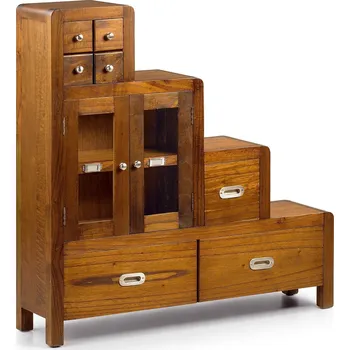 Masivní skříňka schody kombinovaná levá Flash koloniální styl