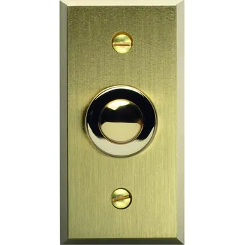 Domovní zvonek GROTHE Tlačítko ETA 2310, leštěná mosaz, 65x35x10mm 55595