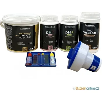 Bazénová chemie Komplet sada chlorové chemie pro start a úpravu bazénové vody do 25 m3