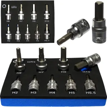 Klíč SATRA Imbus klíče H2-H10, 3/8', 9 ks, vložka do dílenského vozíku