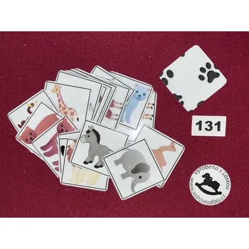 Pexeso HandMade by VeJa Velké pexeso vel.XL č.131 - Dětské zvířátka (24kousků)