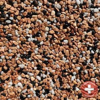 Kamenný koberec Báča Beton Kamenný koberec na stěnu Radino Frakce: Hrubá (4 – 8 mm), vydatnost setu 2,6 m², Doporučené použití v: exteriéru - polyuretanové pojivo