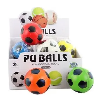 Míček fotbla měkký 12/bal