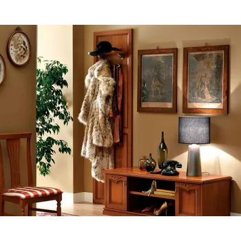 Věšák Rustikální věšáková stěna Isabelle II 213x64cm 2 věšáky