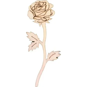 Stavební deska Růžička rozkvetlá - dřevěný výřez