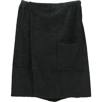 Pánský župan A&R Pánský saunový kilt na suchý zip Velcro, 400 g/m Barva: Černá, Velikost: 65 x 150 cm AR042
