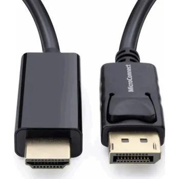 Video kabel Kabel MICRO_CONNEC HDMI M, Dipslay port M, 2m, černý