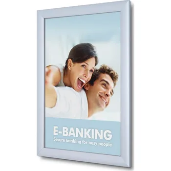 Rám na obraz Klaprám A4, ostrý roh, profil 20 mm, stříbrná