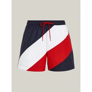 Pánské oblečení Pánské plavky UM0UM03261 DW5 tm. modré s pruhy - Tommy Hilfiger M