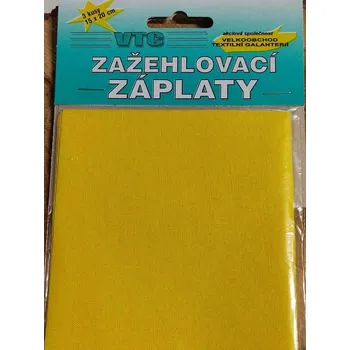 Textilní nažehlovací páska Nažehlovací záplaty 15x20 cm 3 kusy žlutá