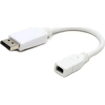 Video kabel GEMBIRD KABEL redukce miniDP F / DisplayPort DP M white GEMBIRD A-MDPF-DPM-001-W