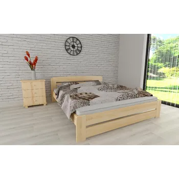 Postel Postel masiv Petra s roštem a matrací Relax 180 x 200 cm borovice