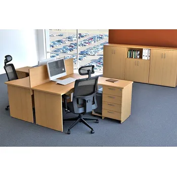 Kancelářská sestava Sestava kancelářského nábytku Visio 4, buk